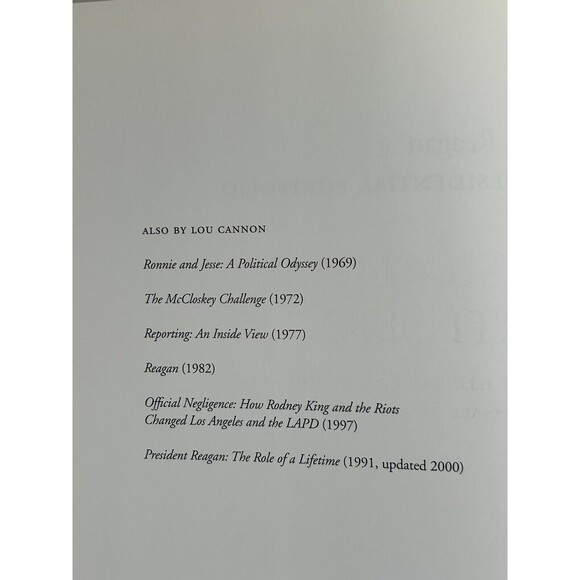 Ronald Reagan Presidential Portfolio - Author Lou Cannon Signed - Picture 3 of 8